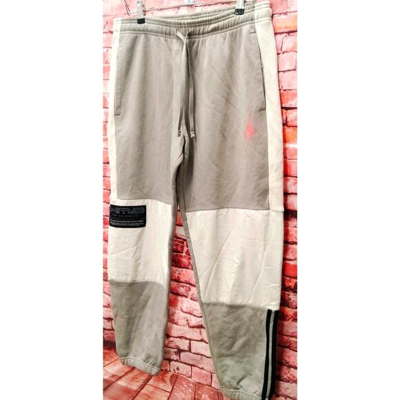 adidas SG ID Pants Men's Large Gray Colorblock Jogger Elastic Waist Drawstring - Picture 4 of 7